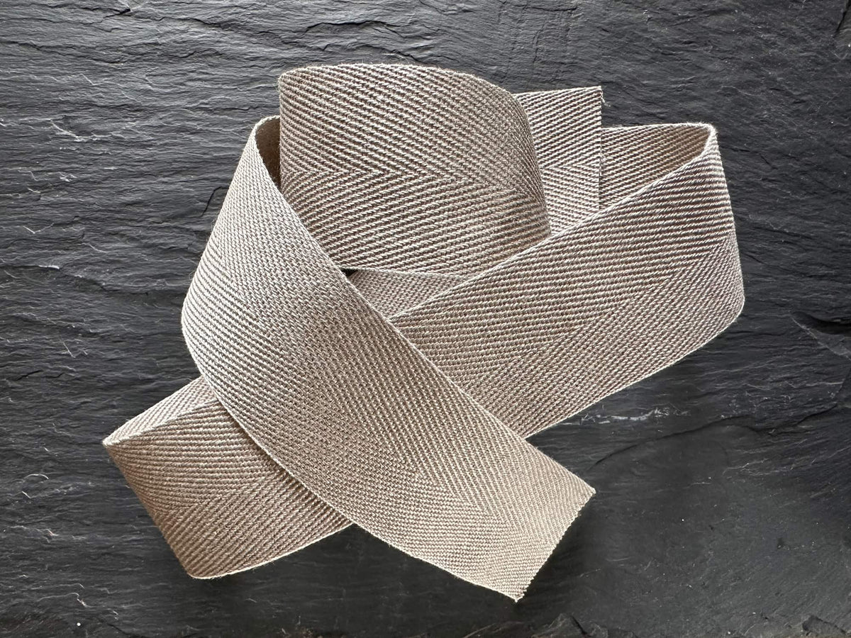 HERRINGBONE TAPE - Natural - 50mm