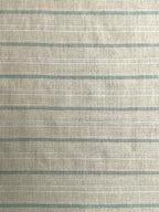 Textured Dune hemp fabric with horizontal stripes in beige and blue