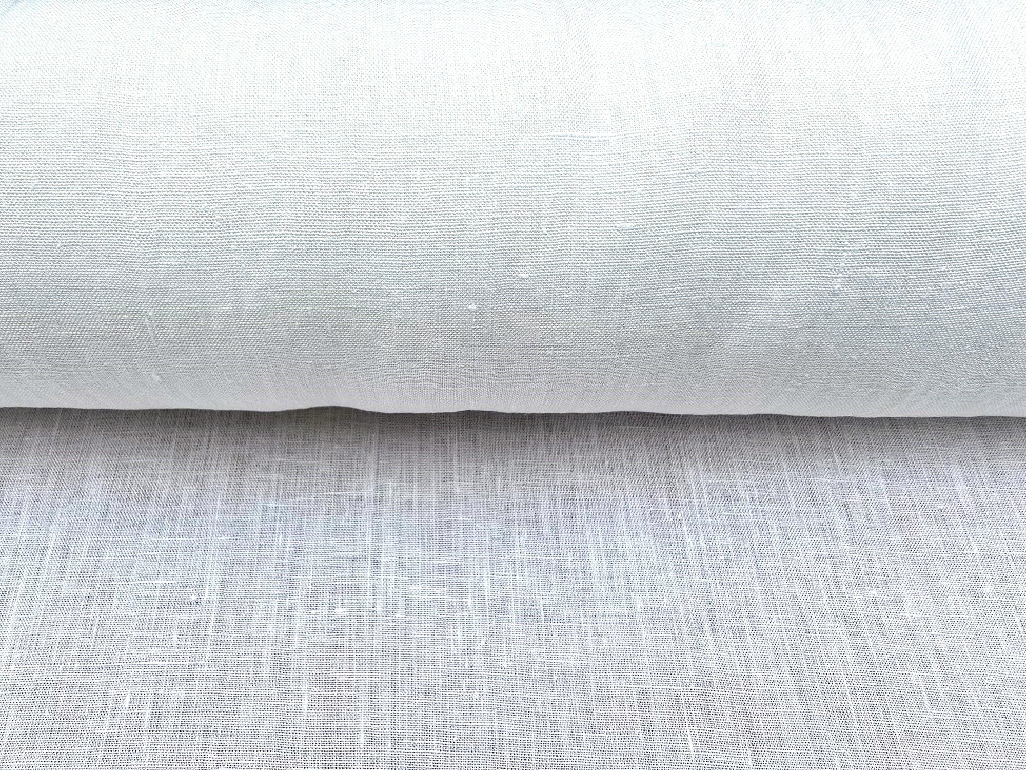 Willow hemp fabric in ivory close up of roll