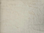 Close up Cosmos faux fur hemp fabric in cream laid flat