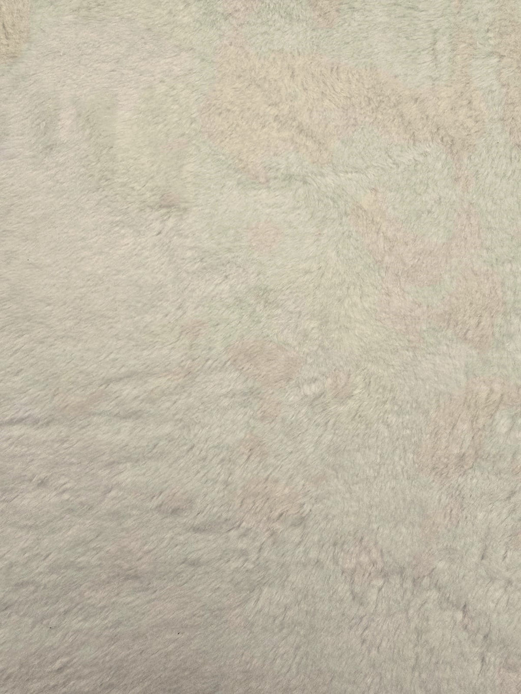 Cosmos faux fur hemp fabric laid flat show texture