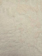 Cosmos faux fur hemp fabric laid flat show texture