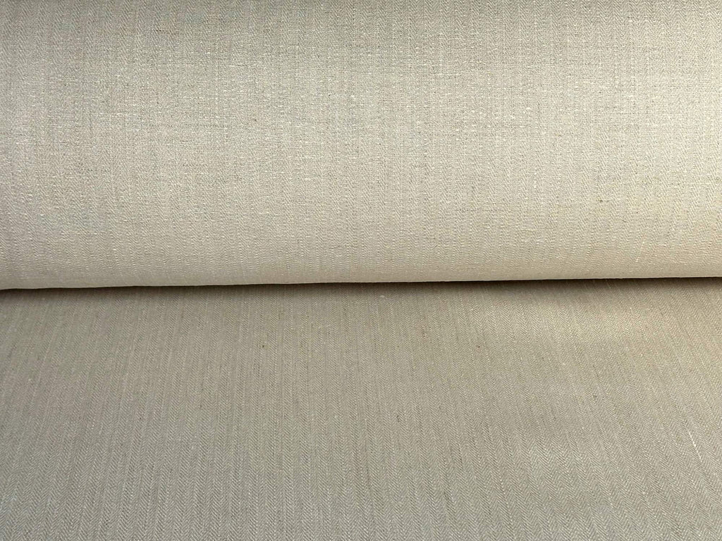 roll of natural hemp herringbone Hampa fabric