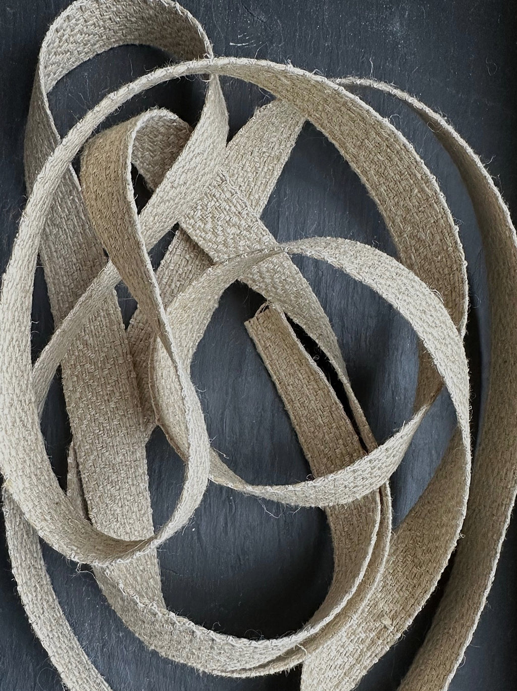 natural Herringbone hemp webbing braid for interiors