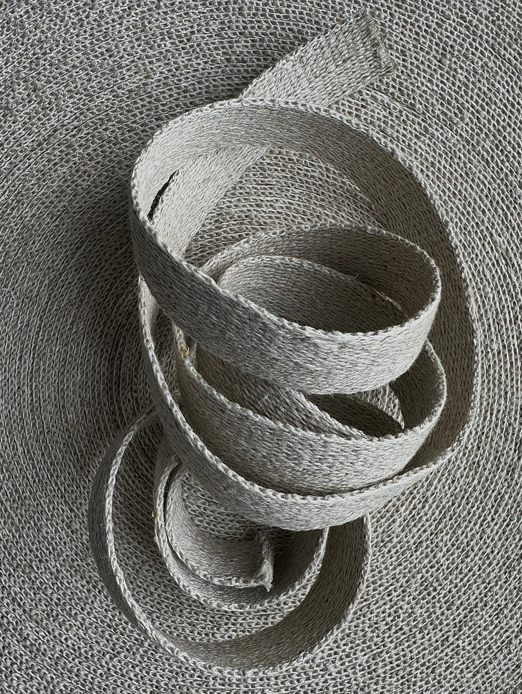 Herringbone hemp natural webbing coil