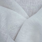 close up of weave of Larch hemp and linen fabric in ivory