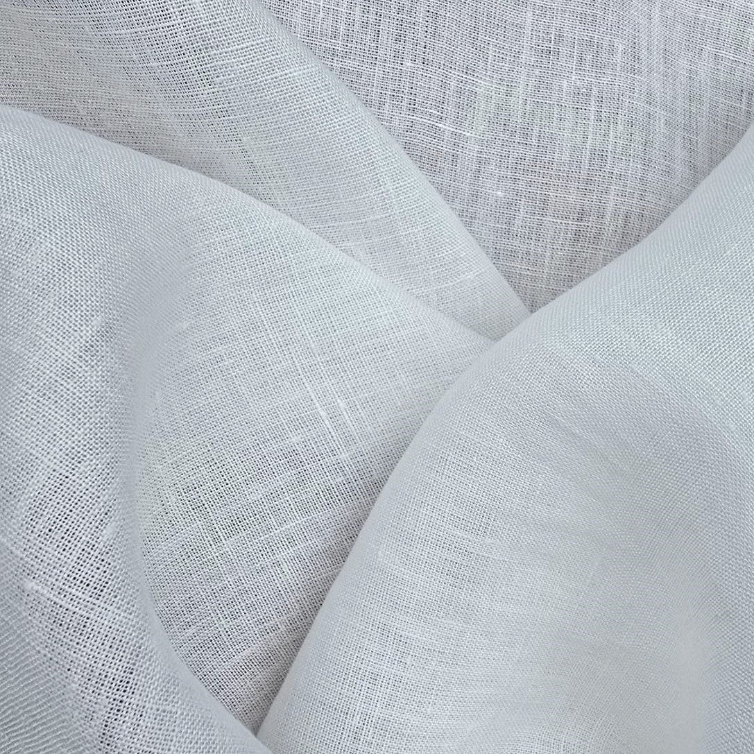 close up of weave of Larch hemp and linen fabric in ivory