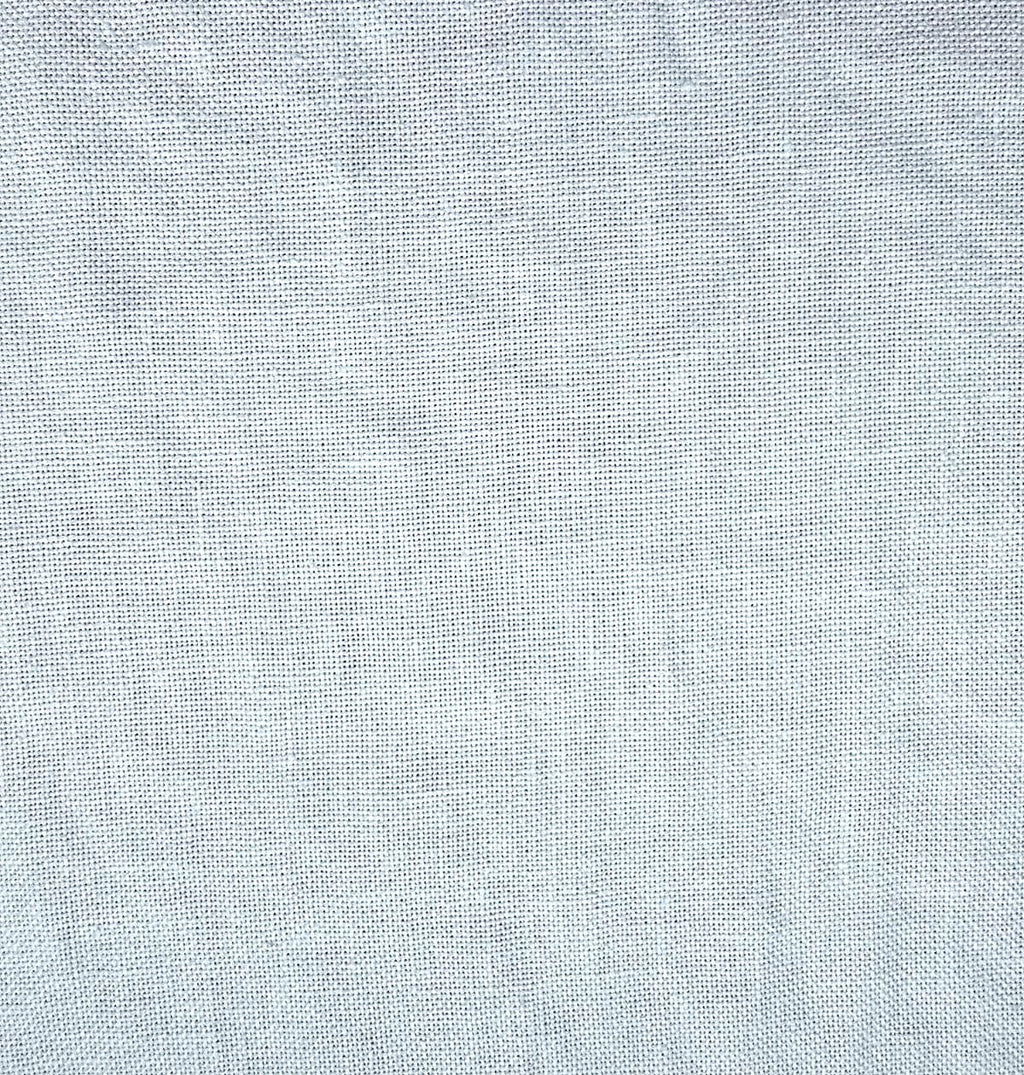 close up swatch of Linden Hemp fabric in ivory showing weave
