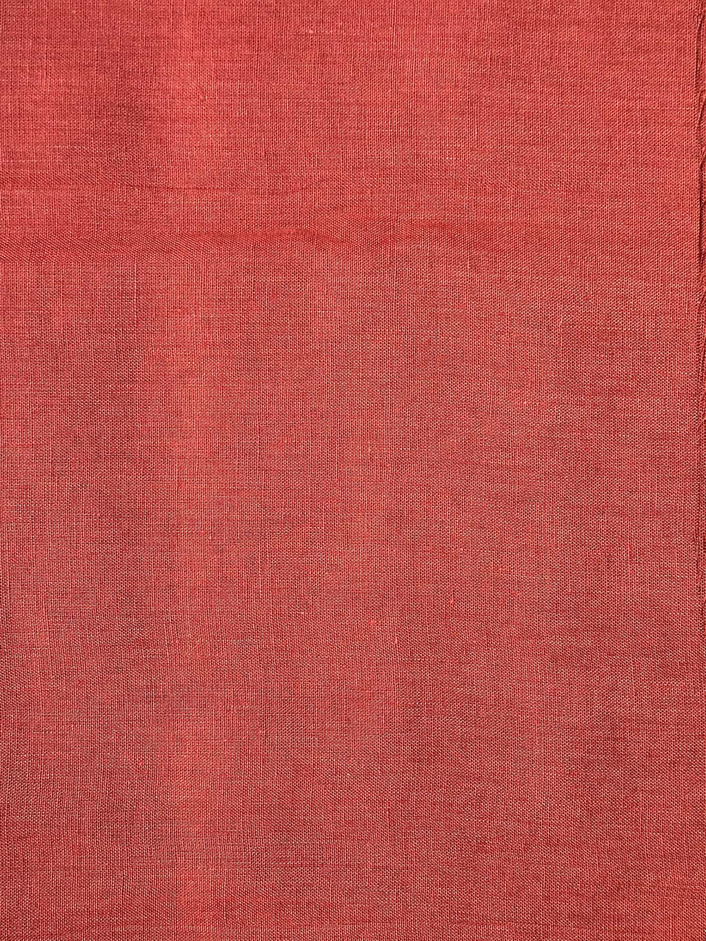 Willow hemp fabric in terracotta laid flat